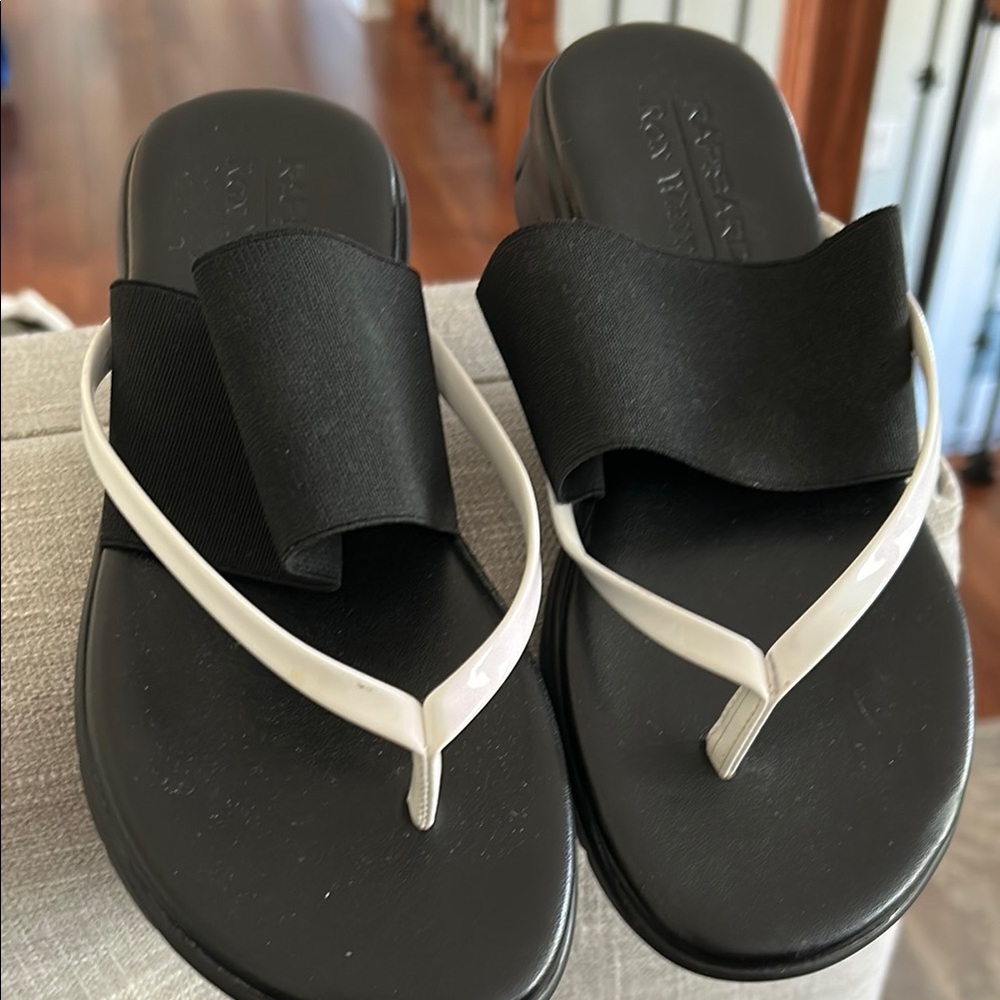 Rapisardi Ron White Black Sandals